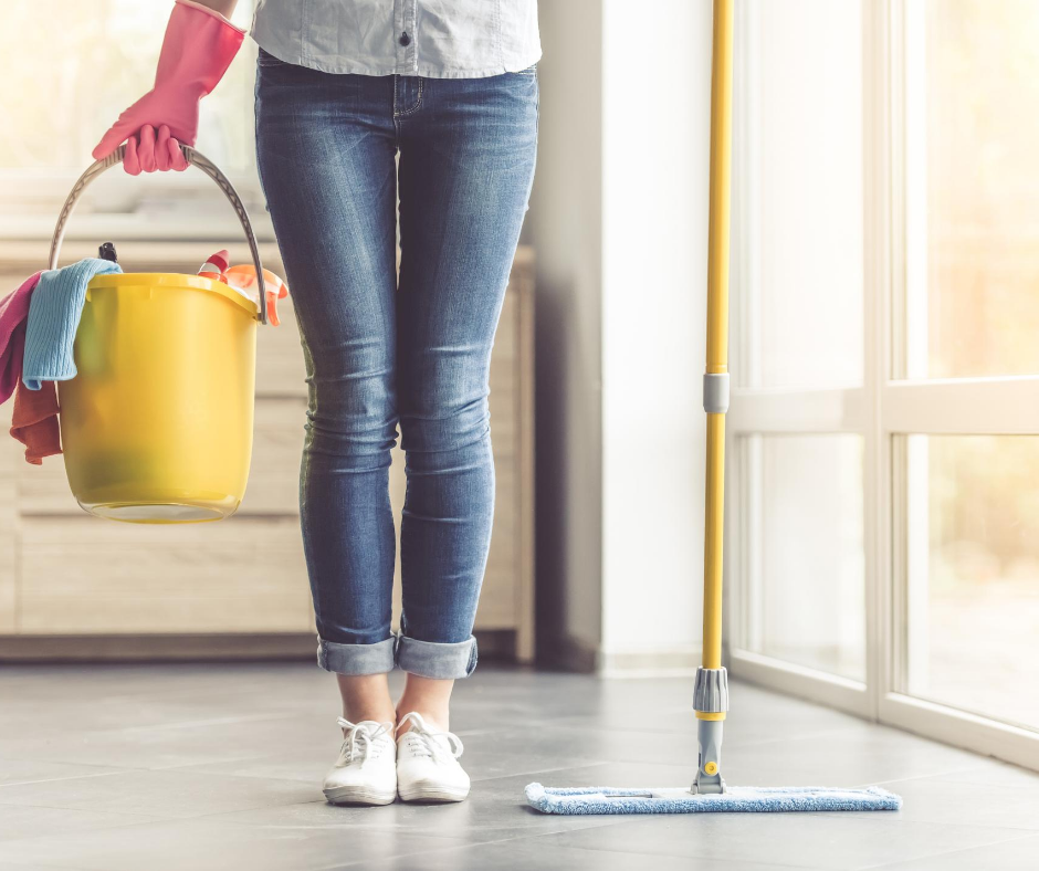 Cleaning up around the house can help keep fit during the pandemic